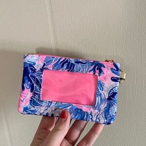 Lily Pulitzer ID zip up wallet